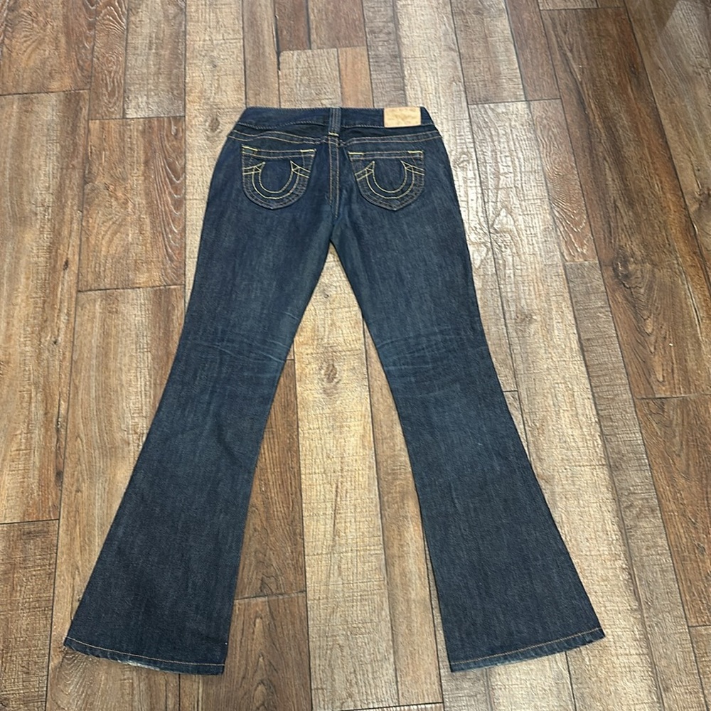 True Religion Dark Blue Flare Jeans - Picture 8 of 10